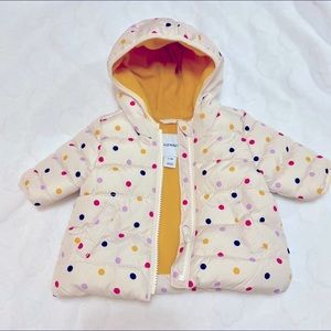 Old Navy Baby Girl Polka Dot Hooded Puffer